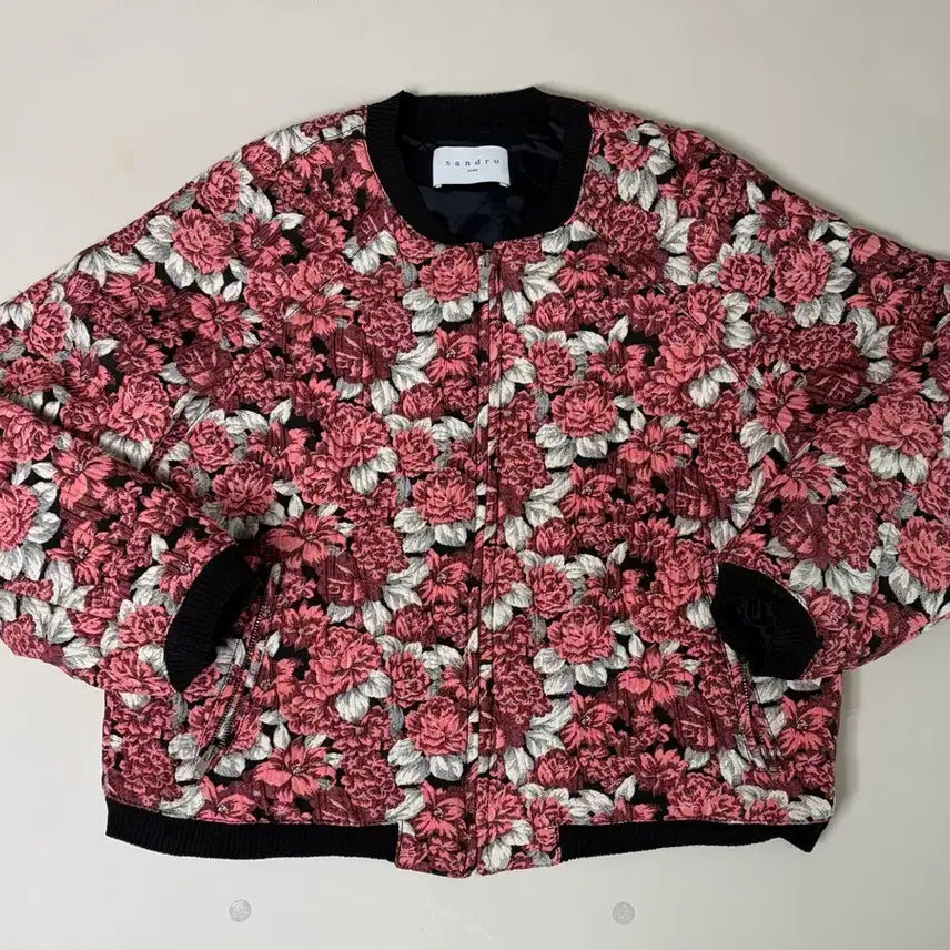 [BUNJANG] Sandro Rose Bomber Jacket / 산드로 장미 봄버