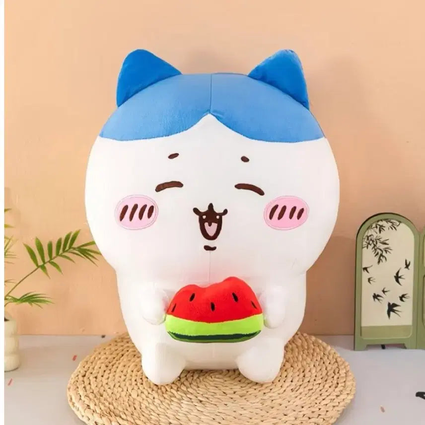 [BUNJANG] Hachiwara Watermelon Plush Doll (Approx. 27cm) / 수박먹는 하치와레 인형