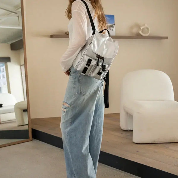 [BUNJANG] Mui Kui Redu Backpack Silver / 무이쿠이 레두백팩 실버