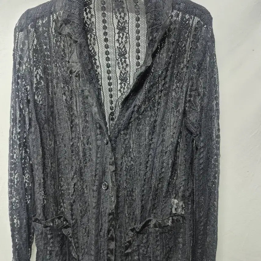 [BUNJANG] Logitech Lace Cardigan Black / 로지텍 블랙 레이스 가디건77