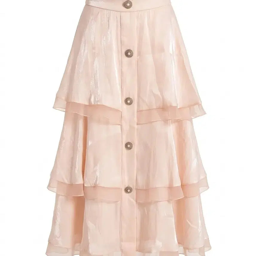 [BUNJANG] Oasis Second Chiffon Frill Skirt / 오즈세컨. 쉬폰 프릴 스커트
