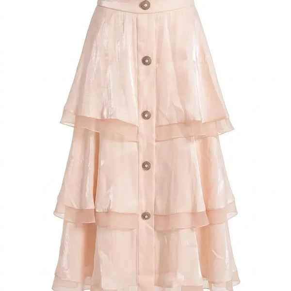 [BUNJANG] Oasis Second Chiffon Frill Skirt / 오즈세컨. 쉬폰 프릴 스커트