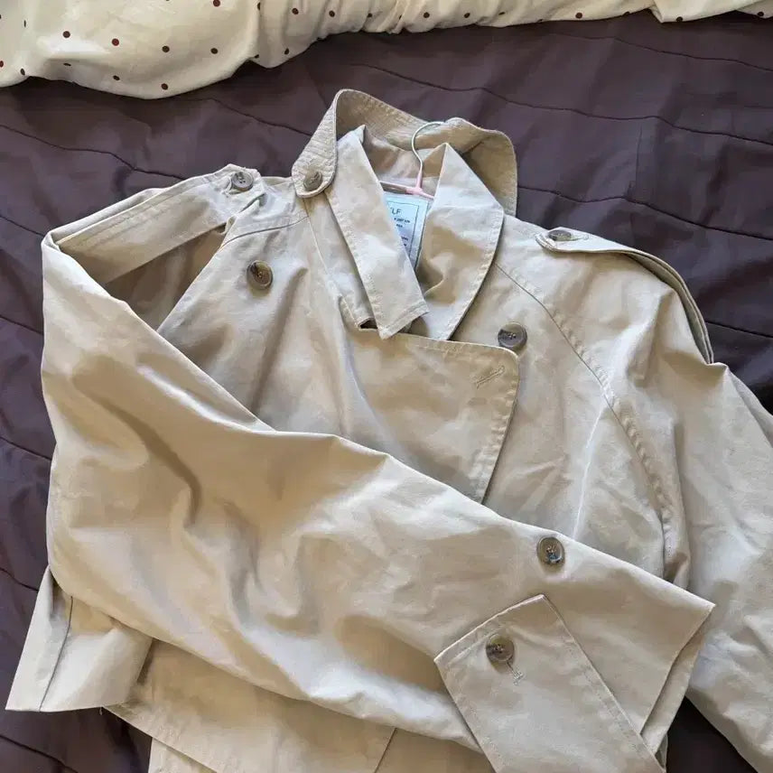 [BUNJANG] Cropped Trench Coat / 트렌치 코트