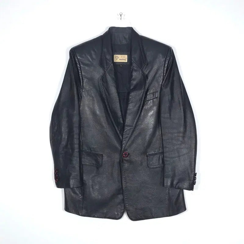 [BUNJANG] OUDAY Italian Leather Two-Button Blazer XL / OUDAY 이태리 수입 가죽 투버튼 블레이저 XL