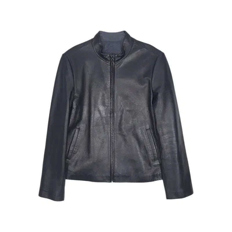 [BUNJANG] MARZO Lambskin Leather Stand Collar Jacket Size 77 / MARZO 스탠드카라 램스킨 자켓 77