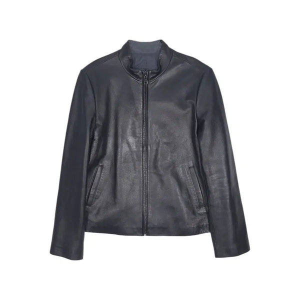 [BUNJANG] MARZO Lambskin Leather Stand Collar Jacket Size 77 / MARZO 스탠드카라 램스킨 자켓 77