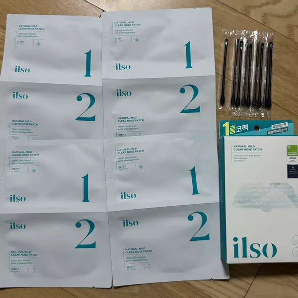 [BUNJANG] Ilso Natural Mild Clear Nose Pack 4 Sheets / [1등코팩/피지순삭] 일소 네추럴 마일드 클리어 노우즈 팩 4매