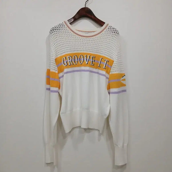 [BUNJANG] Egoist Lettering Punching Knit / 에고이스트 레터링 펀칭니트