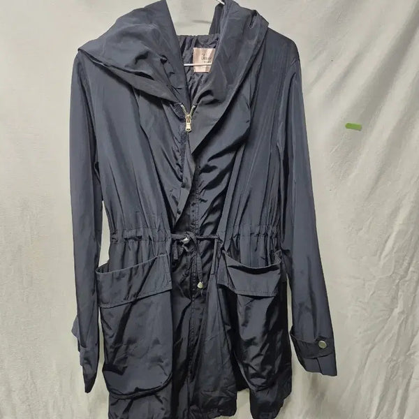 [BUNJANG] Black Hooded Windbreaker Jacket - Size L / 블랙 후드 바람막이 L