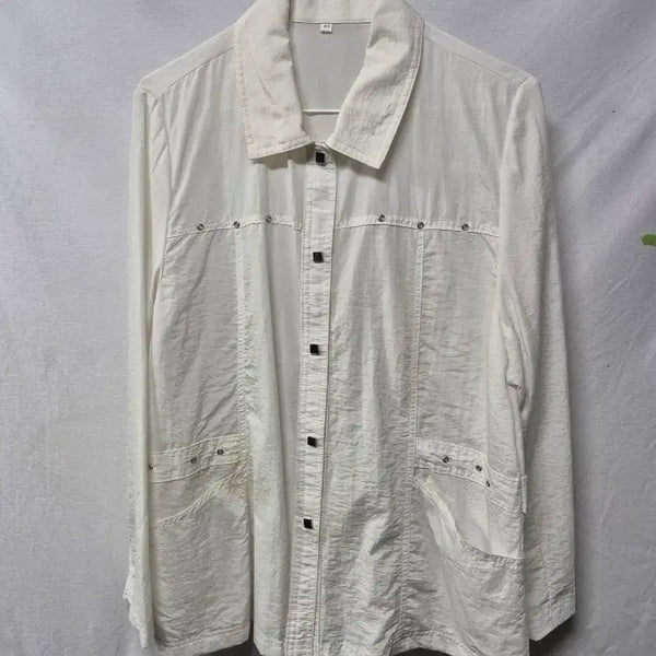 [BUNJANG] White Shirt Jacket Size 88 / 화이트 셔츠 자켓 88