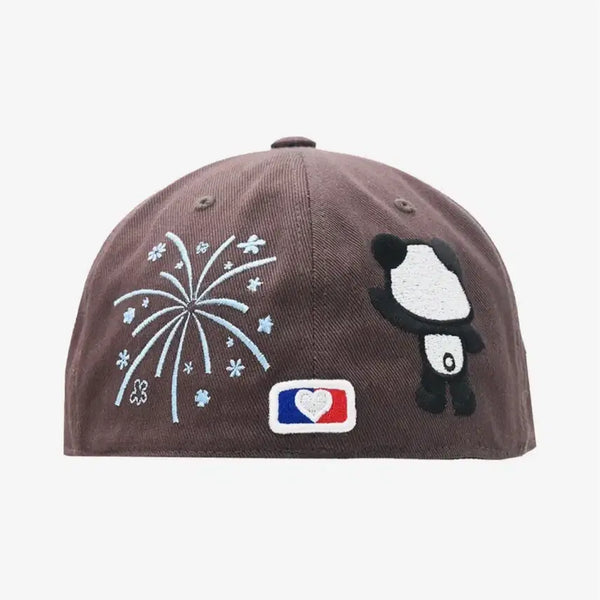[BUNJANG] The Museum Visitor Panda Embroidery Cap (Brown) / 더뮤지엄비지터 PANDA EMBROIDERY CAP (BROWN)