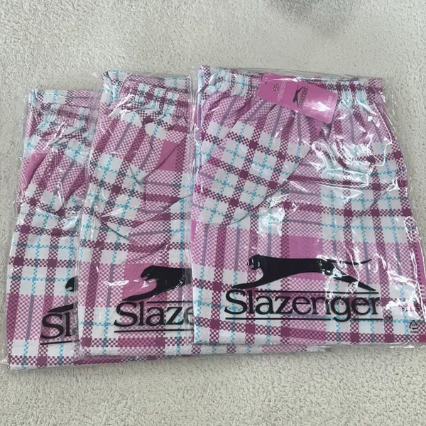 [BUNJANG] Slazenger Checked Pajama Pants 3-Piece Bundle Set / 슬레진저 체크 잠옷/파자마 바지 3장일괄