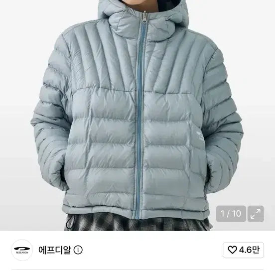 [BUNJANG] FDR Reversible Lightweight Padded Jacket - Grey/Black / 에프디알 리버시블 경량 패딩 재킷 그레이 블랙