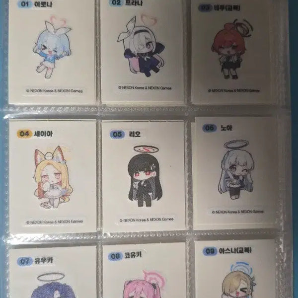 [BUNJANG] Blue Archive 2nd Edition Sticker Set & Photocard Bundle / 블아 2차 띠부씰, 포카 일괄 판매