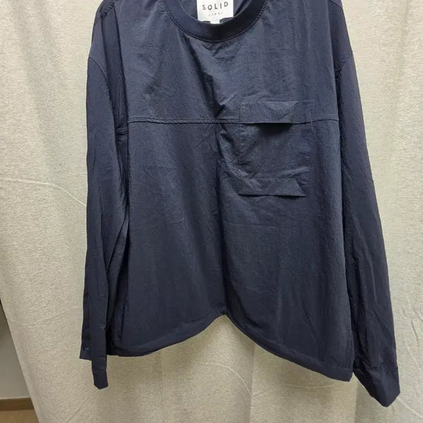 [BUNJANG] Solid Homme Nylon Blend Sweatshirt Navy / 솔리드 옴므 나일론혼방 맨투맨? 네이비