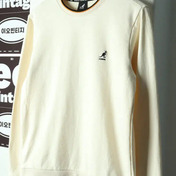 [BUNJANG] Kangol Sweatshirt Ivory Ringer / W(S-M) 캉골 맨투맨 티셔츠 아이보리 링거 스웻 올드스쿨-H38595
