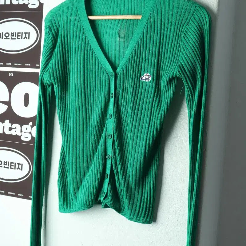 [BUNJANG] Vivacious Knit Thin Green Cardigan / W(F) 비바셔스 니트 얇은 그린 가디건-H38550