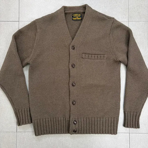 [BUNJANG] COOTIE Heavy Knit Cardigan Brown L / COOTIE 헤비 니트 가디건 브라운 L
