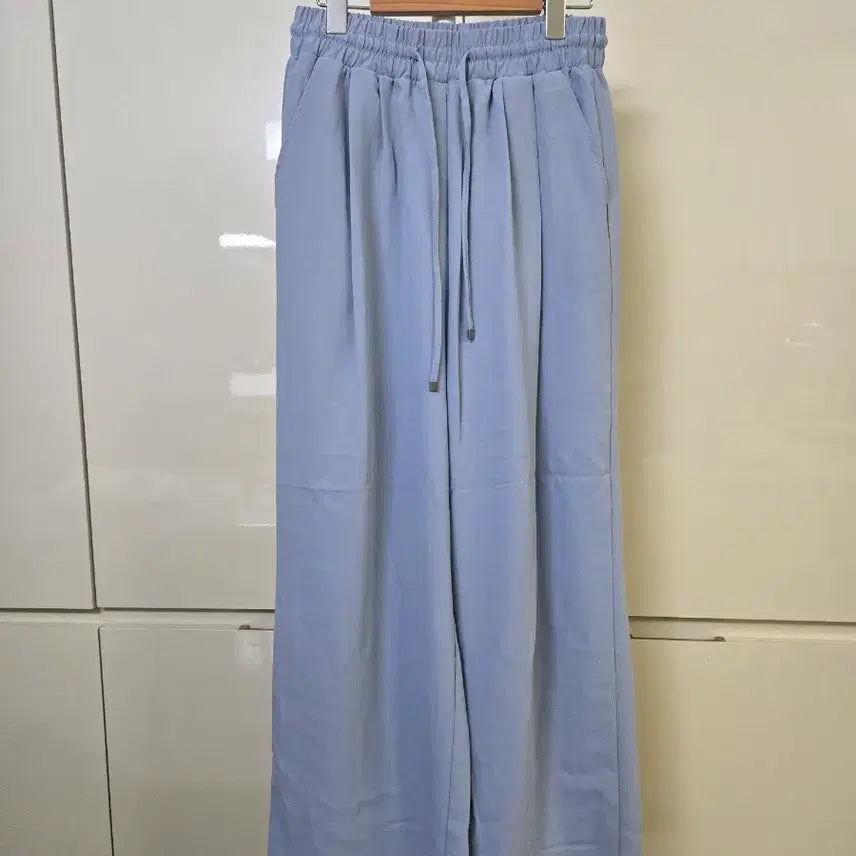 [BUNJANG] Sky Blue Wide Leg Slacks / 하늘색 와이드 슬랙스