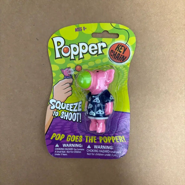[BUNJANG] Pink Pig Popper Keychain / POPPER 핑크 돼지 키체인