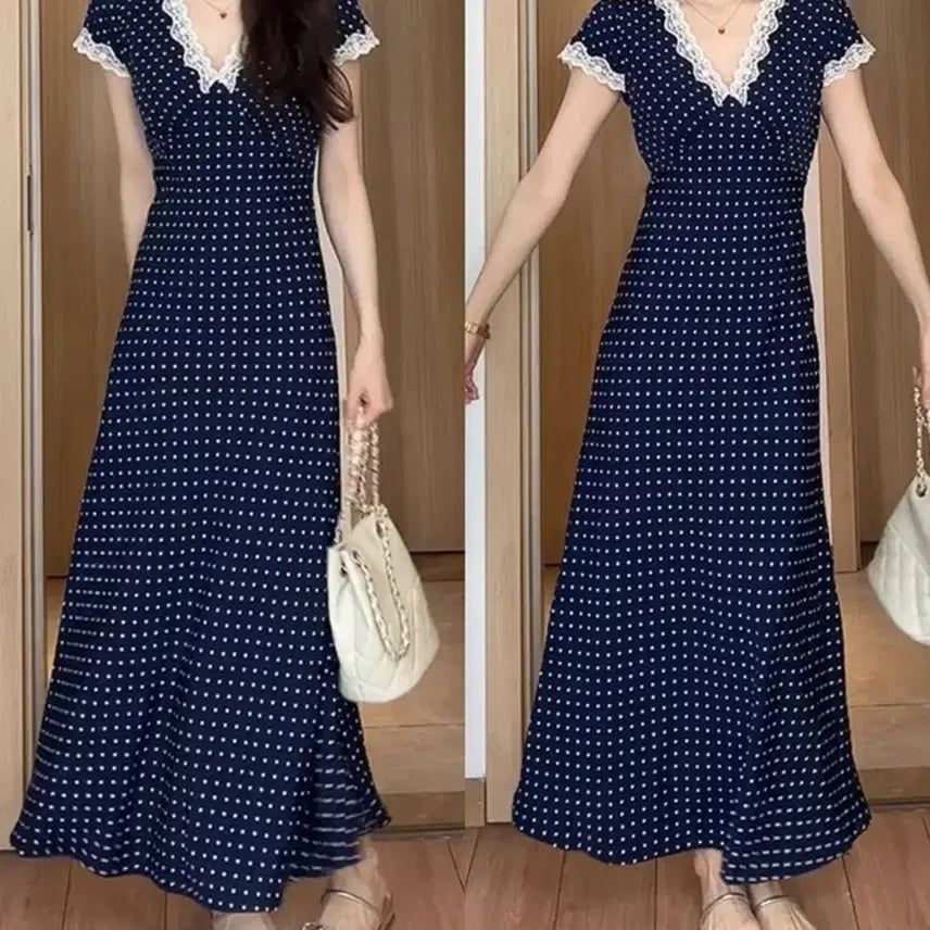 [BUNJANG] Dot Lace Dress - M / 도트 레이스 원피스-M