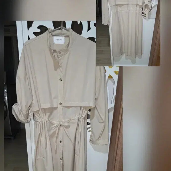 [BUNJANG] Vanakee Spring/Fall Women's Long Jumper Windbreaker Light Beige Free Size / 반에이크 간절기 여성 롱 점퍼 ( 바람막이 ) 연베이지 프리