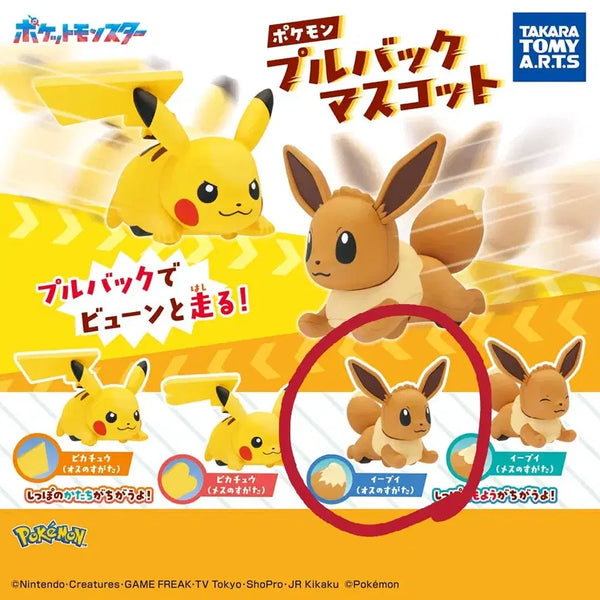 [BUNJANG] Pokemon Eevee Pullback Mascot Figure (Sealed) / [미개봉] 포켓몬 가챠 > 이브이 풀백 마스코트 피규어