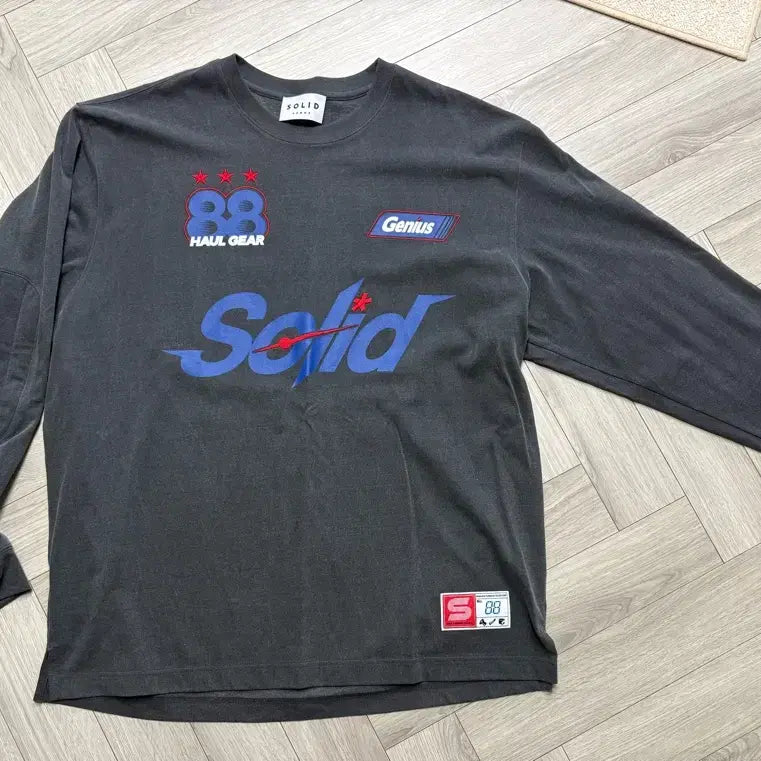 [BUNJANG] Solid Homme Pigment Long Sleeve Charcoal / 솔리드옴므 롱슬리브