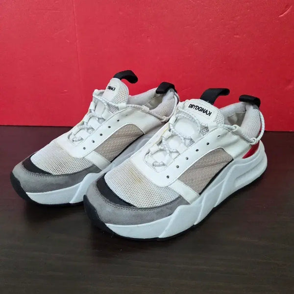 [BUNJANG] OBYDGNX Sneakers White/Gray/Red 250mm / OBYDGNAX 스니커즈 화이트/그레이/레드 250mm