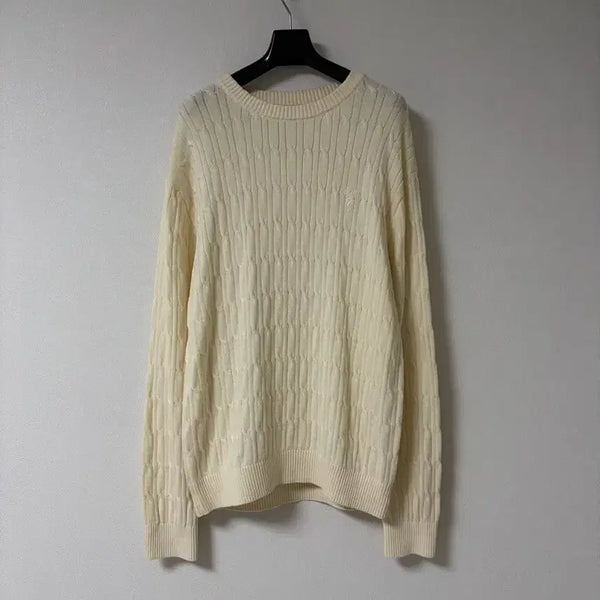 [BUNJANG] Guess Unisex Cable Knit Sweater / 25년 게스 남여공용 케이블 니트