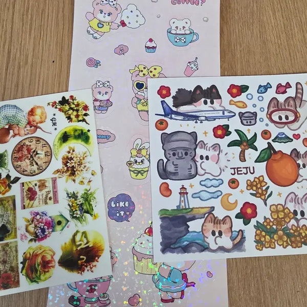 [BUNJANG] Cute Animal Sticker Set / 귀여운 동물 스티커 세트