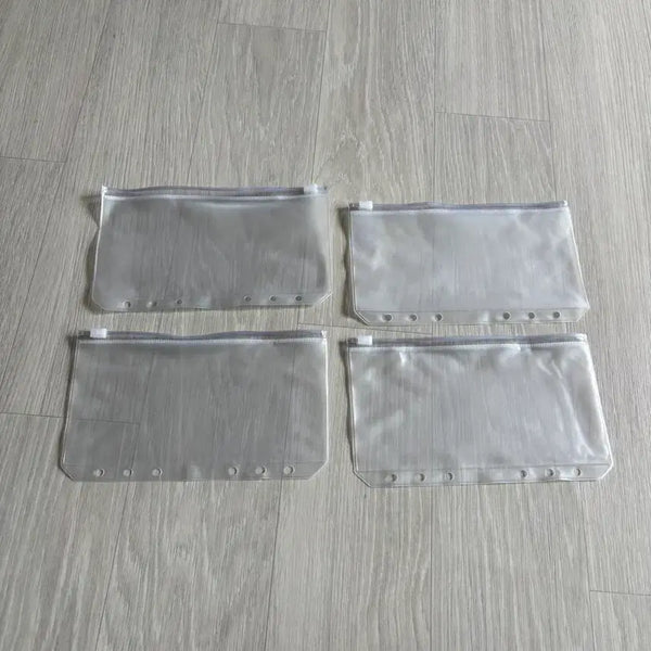 [BUNJANG] A6 6-Ring Transparent Zipper Pouch / 6공 a6 투명 지퍼 파우치
