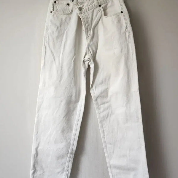 [BUNJANG] AGOLDE Crossover Ivory Denim Pants / AGOLDE 크로스오버 아이보리 데님 팬츠
