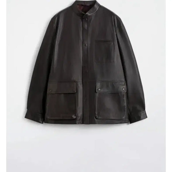 [BUNJANG] COS Burnished Nappa Leather Jacket L / 코스 버니쉬드 나파레더자켓 L