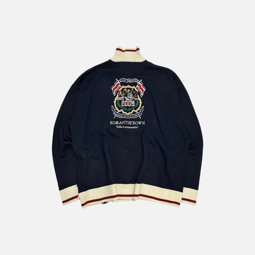 [BUNJANG] Romantic Crown Button-Up Collar Knit Sweater / 로맨틱크라운 버튼 업 카라 니트 스웨터