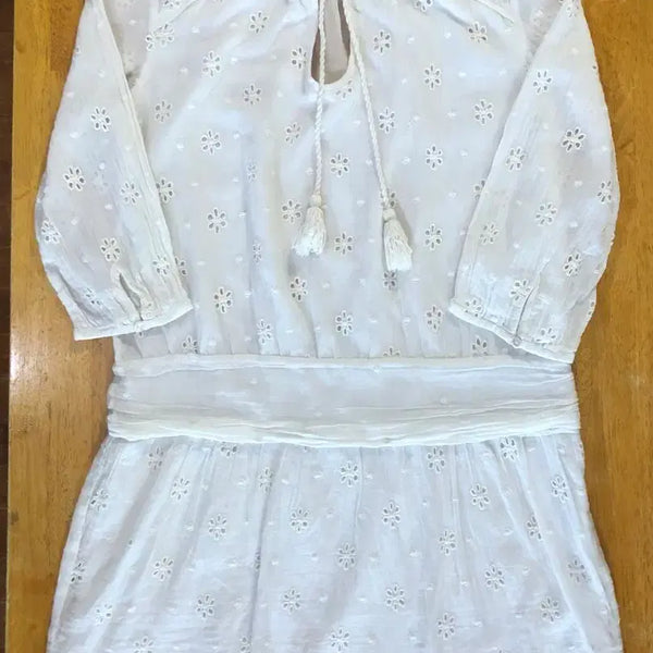 [BUNJANG] Etam Punching White Mini Dress / etam 펀칭 화이트 원피스