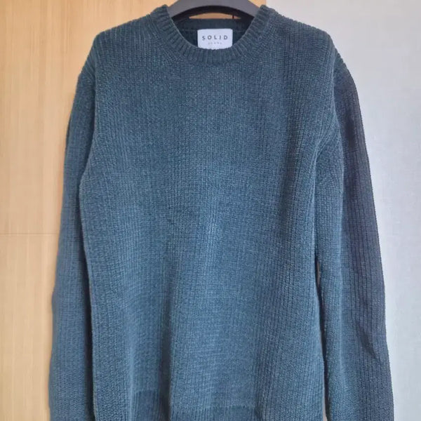 [BUNJANG] Solid Homme Velvet Knit Green / 솔리드옴므 벨벳 니트(청록, 48, 100~105)
