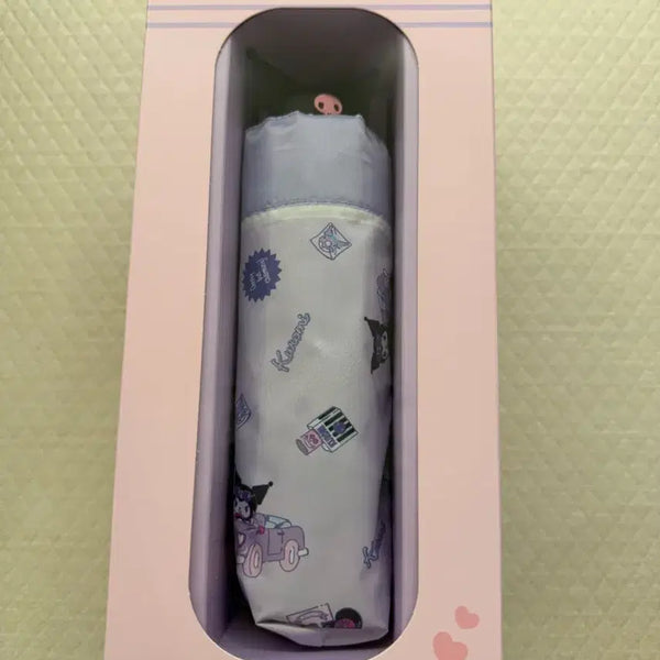[BUNJANG] Kuromi 3-Section Folding Umbrella (Sealed) / 쿠로미 3단 접이식 우산(미개봉)
