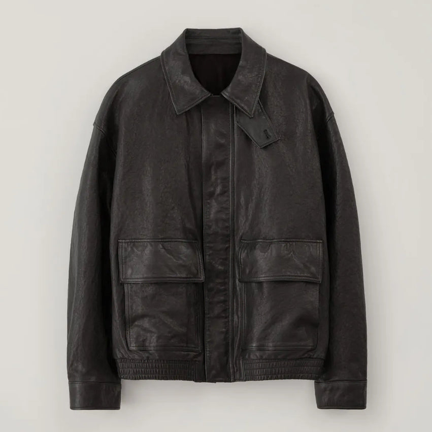 [BUNJANG] Blank Room Washed Leather Flight A-2 Jacket Size 2 / [네고 가능] 블랭크룸 워시드 레더 플라이트 a-2 자켓 2사이즈