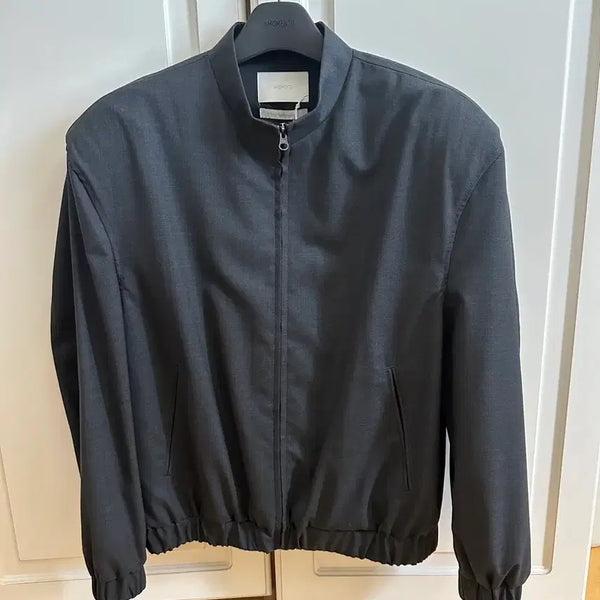 [BUNJANG] Amomento Wool Oversized Blouson Charcoal M / 아모멘토 울 오버사이즈 블루종 차콜 M