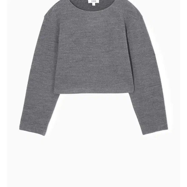 [BUNJANG] COS Boiled Wool Long Sleeve Crop Top M / COS 코스 보일드 울 롱 슬리브 크롭 탑 M