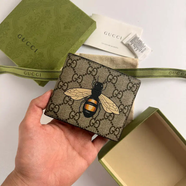 [BUNJANG] Gucci Bee Bi-Fold Wallet Beige / [새상품급/실착2번] 구찌 꿀벌 반지갑 베이지