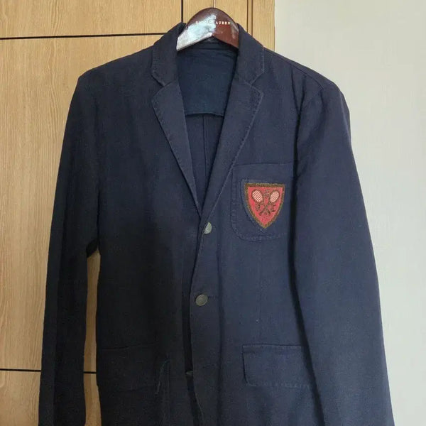[BUNJANG] Polo Ralph Lauren Navy Tennis Patch Jacket 40R / 폴로 랄프로렌 네이비 자켓 40R 테니스 와펜
