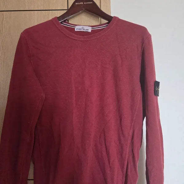 [BUNJANG] Stone Island Sweatshirt Burgundy L / 스톤아일랜드 맨투맨 버건디 L