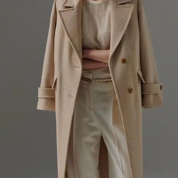 [BUNJANG] OBZEE 24FW Light Beige Wool 100% Coat / (새상품) 한섬 OBZEE 24fw 오브제 코트 정가 165만원 (타임 마인 랑방 더캐시미어 시스템 sjsj)