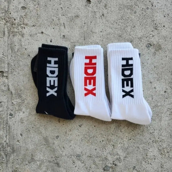 [BUNJANG] HDEX Socks - Black, White, Red (6 Pair Set) / [6개2만원]HDEX 양말 블랙/화이트/레드