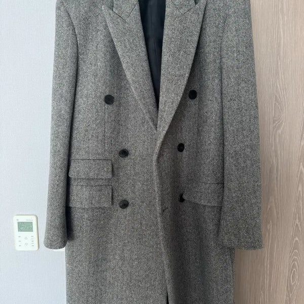 [BUNJANG] MMG Herringbone Double Coat Size 50 / [50] 마마가리 헤링본 더블 코트