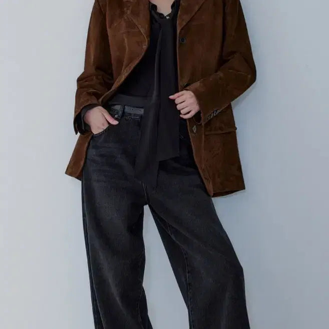 [BUNJANG] VOV Notched Lapel Suede Single Jacket / [새상품]보브(VOV) 노치드 라펠 스웨이드  싱글 자켓(2025신상) 리얼스웨이드