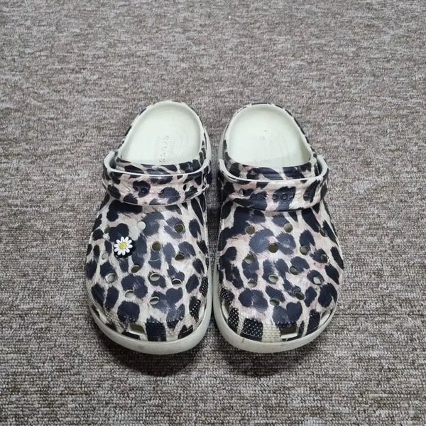 [BUNJANG] Crocs Leopard Platform Sandals (240mm) / 크록스 레오파드 플랫폼 샌들 240mm