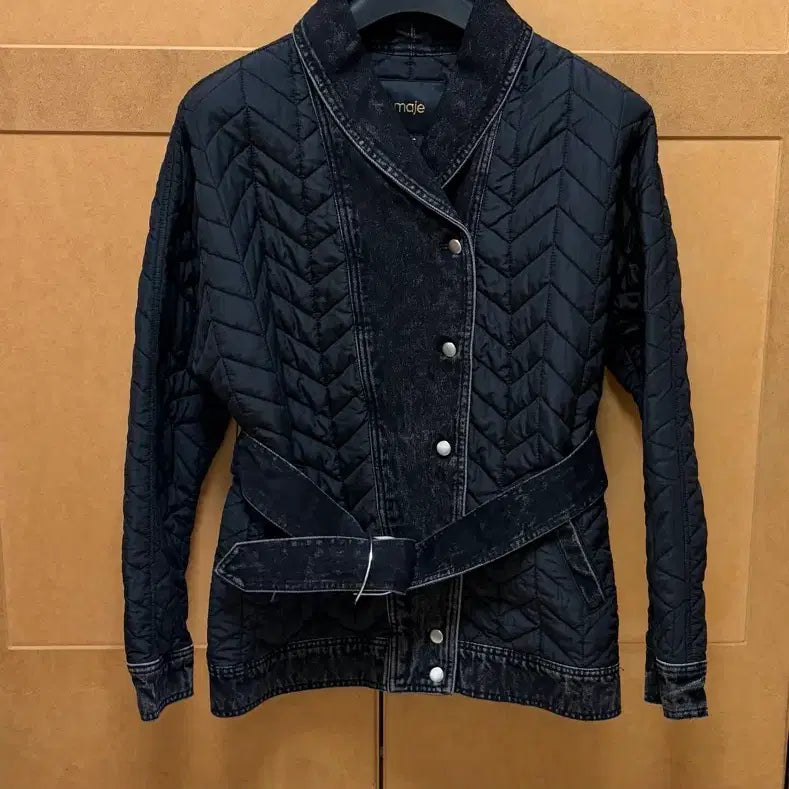 [BUNJANG] Maje Quilted Denim Jacket 36 / 새상품 마쥬 퀼팅 데님 자켓 36